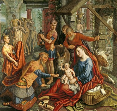 La adoración de los magos, panel central, c.1560 de Pieter Aertsen
